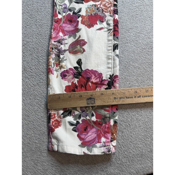 Pilcro And The Letterpress Mid Rise Skinny Jeans Womens 30 Floral Stretch Denim - Picture 4 of 15